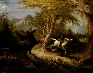 The Headless Horseman Pursuing Ichabod Crane Date 1858 John Quidor (1801-1881) Current location Smithsonian American Art Museum, Museum purchase made possible in part by the Catherine Walden Myer Endowment, the Julia D. Strong Endowment, and the Director's Discretionary Fund
