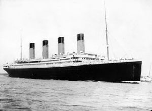 RMS Titanic departing Southampton on April 10, 1912 Wikipedia.org