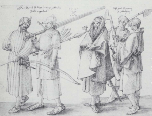 A drawing of Irish soldiers by Albrecht Dürer, 1521. Wikipedia.org