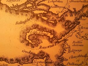 Island Eddy as it appears on 'A Map of the County of Galway in the Province of Connaught in Ireland' by WIlliam Larkin (London 1818).