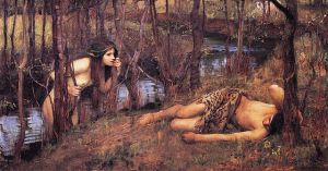 A Naiad with a Nymph John William Waterhouse (1849 - 1917) Wikimedia Commons