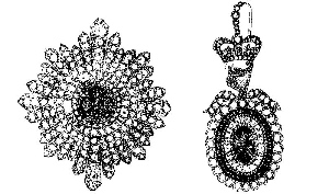 Image of the stolen Irish Crown Jewels, from Hue and Cry, Image published in 1907. Wikimedia comons