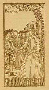 The scold's bridle Artist: Frank Hazenplug from 'Curious Punishments of Bygone Days (Project Gutenberg) Alice Morse Earle.  Originally published Chicago.  H.S. Stone 1896 Wikimedia Commons