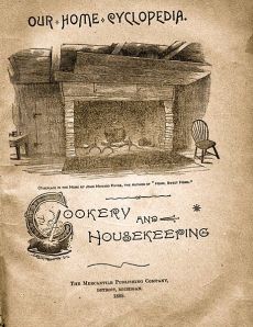 Title page of "Our Home Cyclopedia," of "grocery and housekeeping - 1889  Mercantile Publishing Company Wikimedia Commons