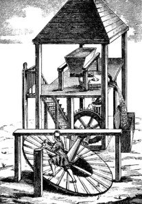 Human powered treadmill for grinding corn Wikipedia.org