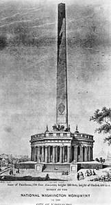 Sketch of the proposed Washington Monument by architect Robert Mills circa 1836. Wikipedia.org
