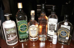 Poitin or Poteen Bottles Photo: Ethanbentley  Wikimedia Commons