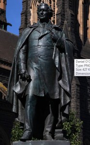  Statue of Daniel O'Connell  St. Patrick's Cathedral grounds, Melbourne Photo; Donaldytong Creative Commons