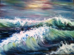 Wild atlantic waves Acrylic on canvas EO'D