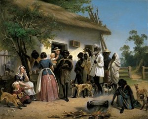 A scene in South Australia - 1850 Oil on canvas, 25.7 x 31.8 Alexander Schramm Art Gallery of South Australia