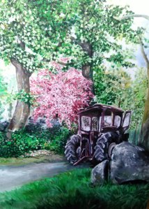 Burren Tractor Acrylic on canvas EO'D